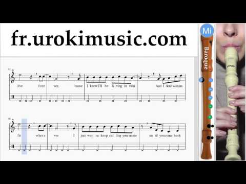 Comment Jouer de la Flute à bec (B.) Taylor Swift & Zayn - I Don't Wanna Live Forever Tab Tablature