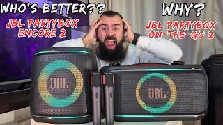 Video thumbnail for JBL Partybox Encore2 VS JBL Partybox On-The-Go2 Cross-Comparison! by AudioTribe