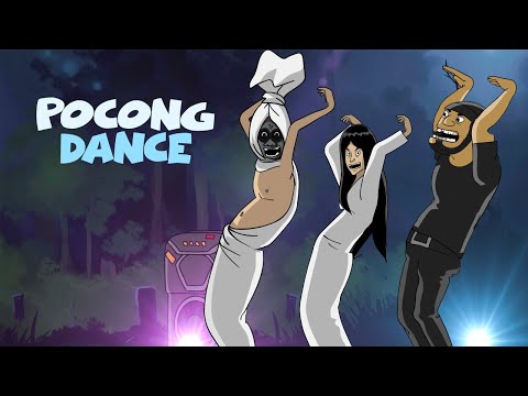 Pocong Keasikan Joget - Pocong Dancing -  Kartun Hantu Lucu