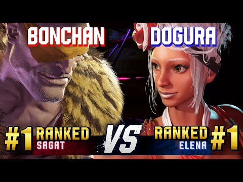 SF6 ▰ BONCHAN (#1 Ranked Sagat) vs DOGURA (#1 Ranked Elena) ▰ High Level Gameplay