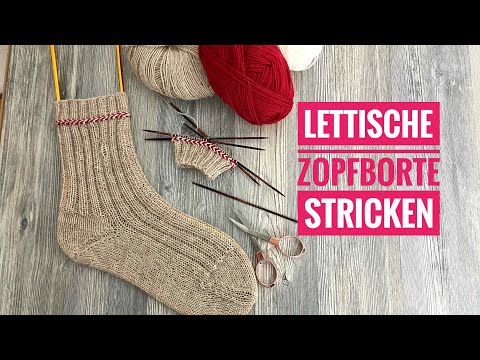 Lettische Zopfborte stricken