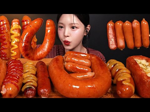 Giant Kielbasa Sausage & Cheese Johnsonville Frank Mukbang ASMR