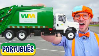Blippi Português Caminhões de Lixo e Reciclagem | Vídeos Educativos | As Aventuras de Blippi
