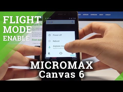 How to Enable Flight Mode in MICROMAX Canvas 6 - Airplane Mode