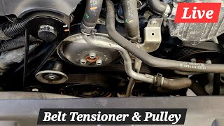 How to Replace Belt Tensioner & Idler Pulley | 2014 Audi Q7 3.0T DIY Repair Guide (LIVE)