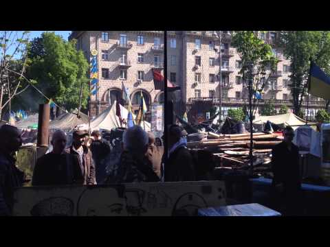 Scene on the Maidan, Kiev, Ukraine, April 2014