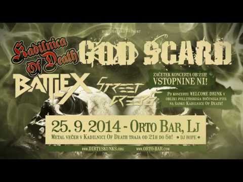 Kadilnica Of Death: God Scard, BattleX, Street Creeps - 25. 9. 2014 @ Orto Bar, Ljubljana (Promo)