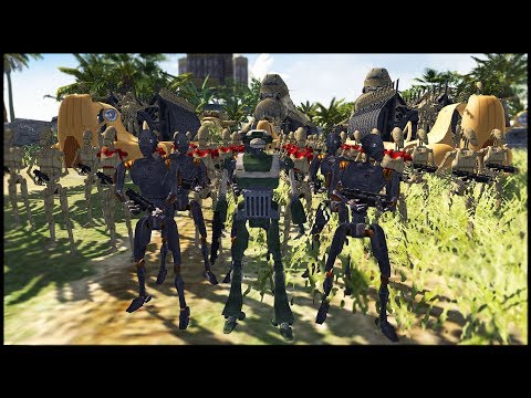 HUGE Droid Army MILITARY CONVOY - Men of War: Star Wars Mod Battle Simulator