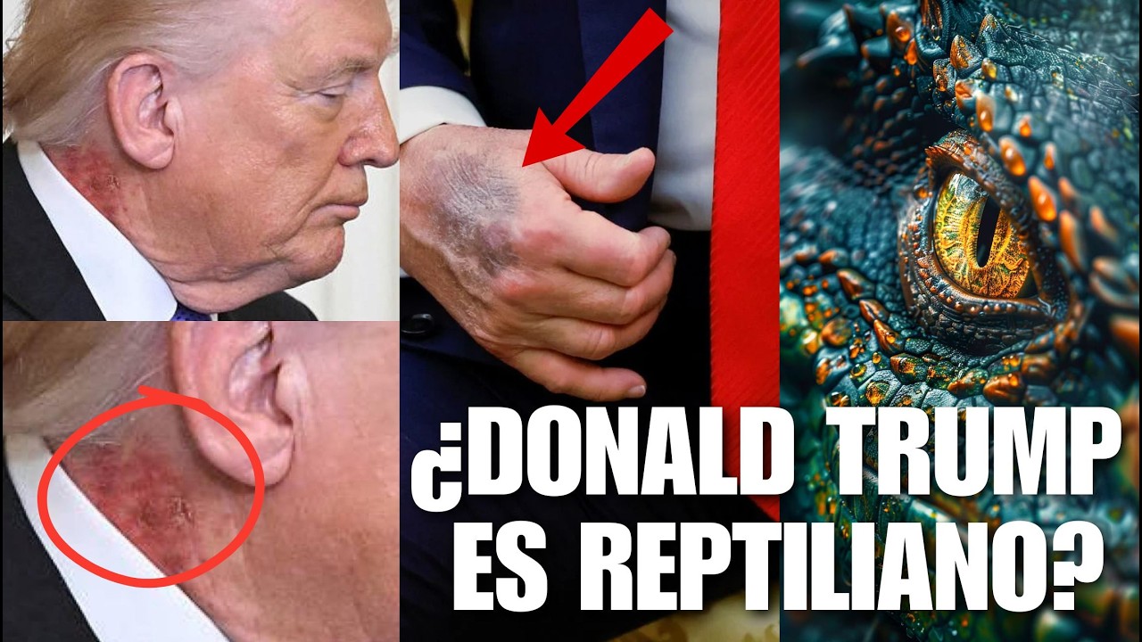 ¿DONALD TRUMP es REPTILIANO? LE APARECE ALGO muy EXTRAÑO en el CUELLO
