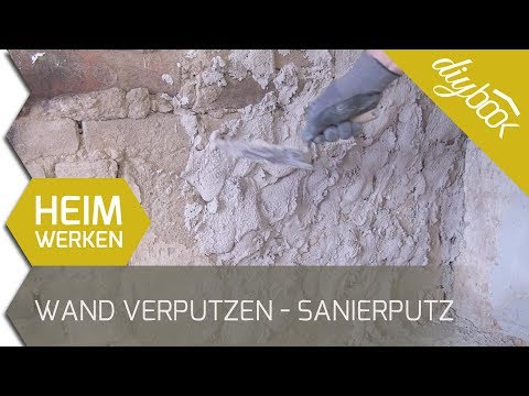 Wand verputzen - Sanierputz im Einsatz