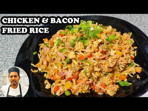 Chicken and Bacon Fried rice Recipe | Tasty & Delicious Chicken and Bacon Fried Rice Ivon's Kitchen