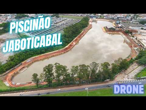 Drone mostra o maior piscinão da América Latina: o Piscinão Jaboticabal - São Paulo