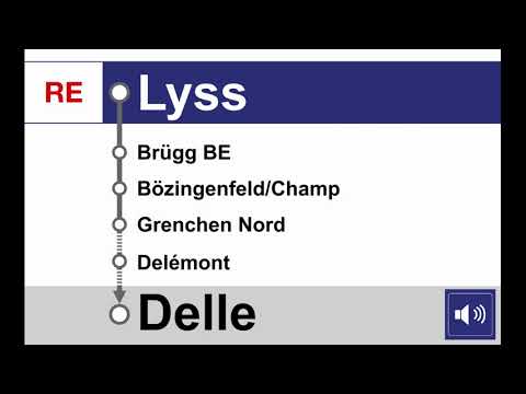 SBB CFF Ansagen/annonces » RE Lyss — Delle | Totalunterbruch Biel/Interruption Bienne | SLBahnen