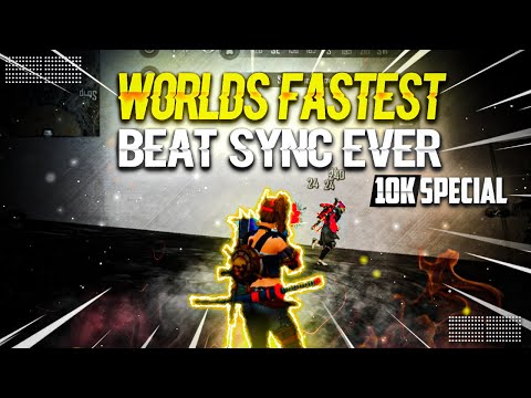 10K Subscribers Special :- World's Fastest Beat Sync Montage Ever | Magenta Riddim Free Fire Montage