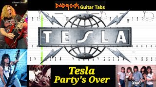 Party's Over - Tesla - Guitar + Bass TABS Lesson