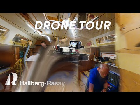Hallberg-Rassy Drone Boat Yard Tour 🔥