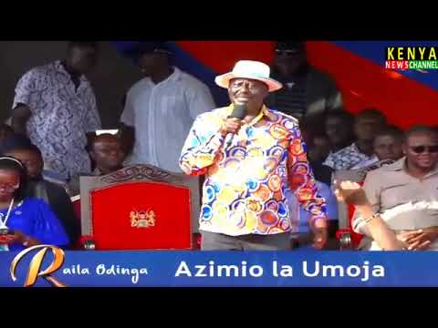 RAILA SPEECH TODAY - FIRST DAY OF AZIMIO MASS ACTION & MAANDAMANO IN MIGORI