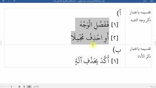 صورة 36شرح نظم زبدة البلاغة لناظمه الشيخ محمد نصيف تقسيمات التشبيه
