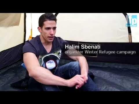 Winter camping in solidarity with refugees