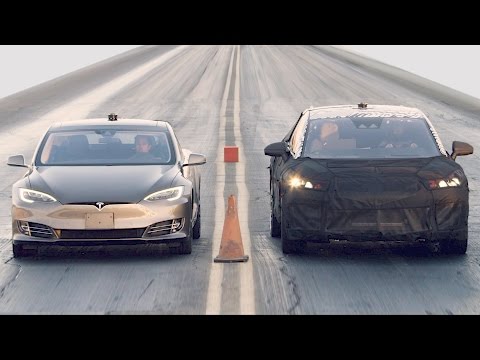 Thumbnail for Tesla Model S P100D vs. Faraday Future FF 91 vs. Bentley Bentayga vs. Ferrari 488 GTB by Faraday Future