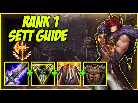 SETT TOP GUIDE SEASON 10! 1V9 SETT TOP GAMEPLAY! LEARN HOW TO PLAY SETT TOP! RANK 1 BUILD AND RUNES!