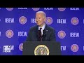 WATCH LIVE: Biden delivers remarks during campaign event at IBEW union conference - Video