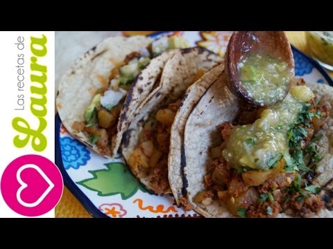 Como hacer TACOS DE CHORIZO - How to make CHORIZO TACOS recipe