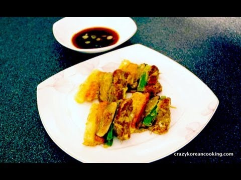 San Jeok Recipe, Korean Beef and Vegetable Skewers, 산적 - Crazy Korean Cooking