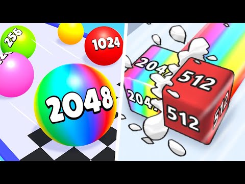 ⭐Tiktok Games Merge Race 2048  x Jelly Run -  All Levels Satisfying Mobile Game Number Game