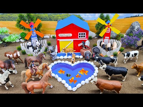 Top creative diy miniature Cattle Farm | Farm House for Cow, Horse, Pig | Barn Animals Diorama #20