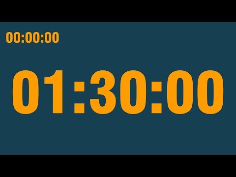 1 hour 30 minute timer (with end alarm, time elapsed and progress bar)