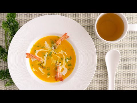 Cách Nấu Súp Tôm Bí Đỏ | How to cook Creamy Pumpkin Soup | Home cook