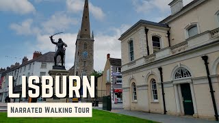 LISBURN | 4K Narrated Walking Tour | Let's Walk 2022