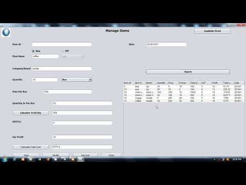Inventory Management System with GST | Java Mysql Netbeans | Hindi