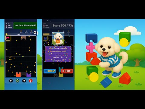 Puppy Combo Drop - Cute Puzzle