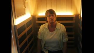 Joan discusses how her Clearlight Sanctuary 1 helps her sweat.