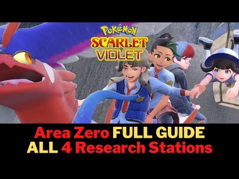 How to Find 4 Research Stations in AREA ZERO GUIDE (Shortcut Included) - Pokemon Scarlet & Violet