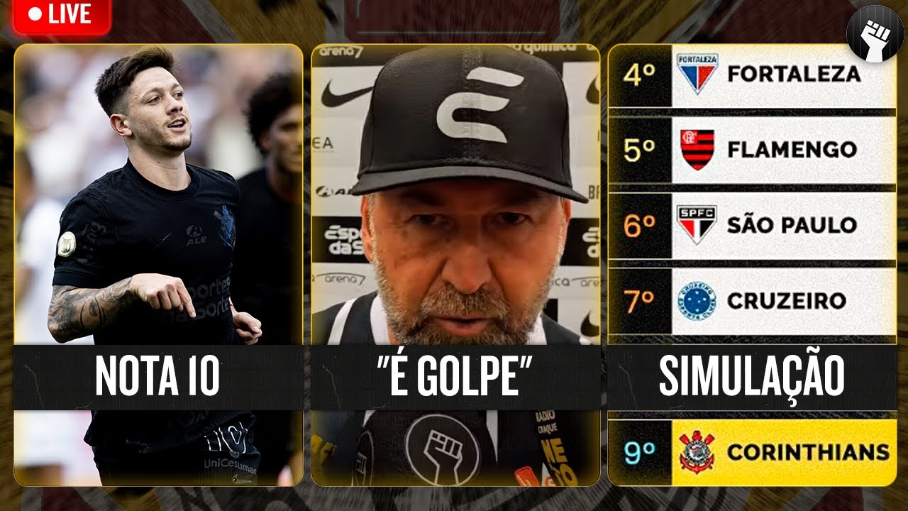 CORINTHIANS IGUALA PONTUAÇÃO DO G7 | SIMULAÇÃO DO BRASILEIRÃO | AUGUSTO MELO E GARRO DÃO ENTREVISTA