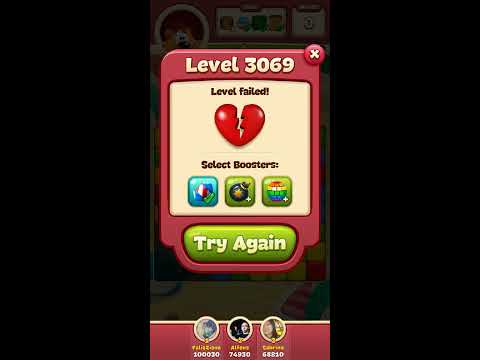 Toon blast level 3069 amazing solution