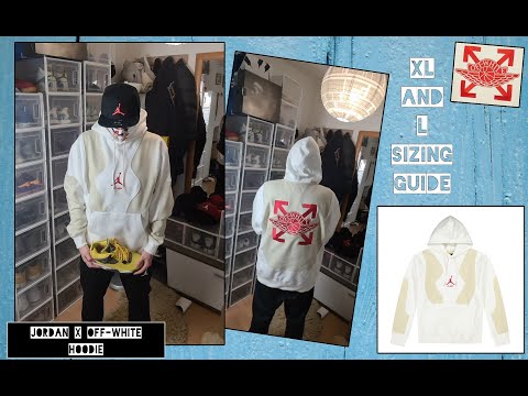 Off White x Jordan Hoodie - Check and XL and L  * sizing helping * 🙏