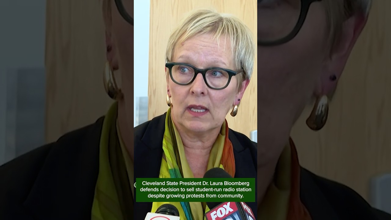 Cleveland State president defends decision to sell student-run radio station despite protests