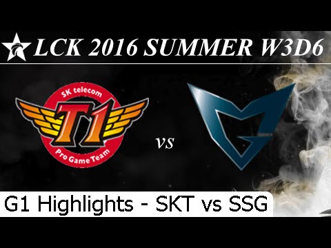 SKT vs SSG Game 1 Highlights + Total Damage - LCK Summer 2016 W3D6M9 SK Telecom T1 vs Samsung Galaxy