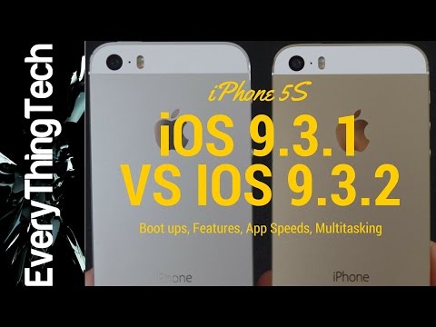 iPhone 5S iOS 9.3.1 vs iPhone 5S iOS 9.3.2