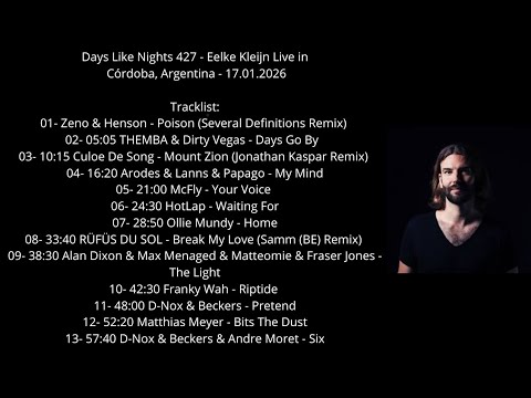 Days Like Nights 427 - Eelke Kleijn Live in Córdoba, Argentina - 17.01.2026