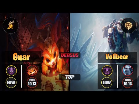 Master GNAR [Fleet Footwork] (Top) VS  VOLIBEAR - Master EUW Patch 10.13