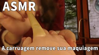 Medieval carriages for makeup removal and skincare~ Various bottles and jars for super stress relief