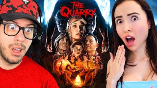 THIS GAME WAS SO SCARY! The Quarry Funny Moments + Jump Scares