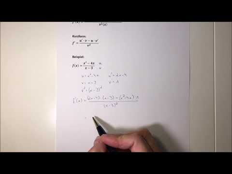 1. Ableitung bei gebrochenrationalen Funktionen mit der Quotientenregel