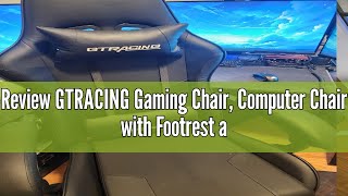 Review GTRACING Gaming Chair, Computer Chair with Footrest and Lumbar Support, Height Adjustable Gam