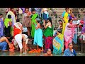 Holy Bath At Varanasi Ghat India